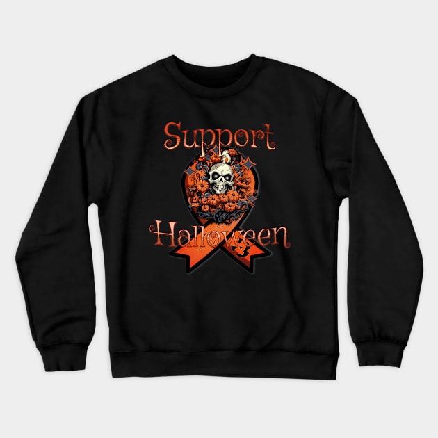 Support Halloween Crewneck Sweatshirt by mythikcreationz